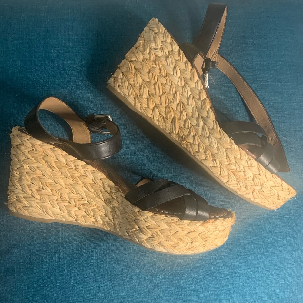 Sam Edelman Platform Wedge Espadrilles Size 9.5